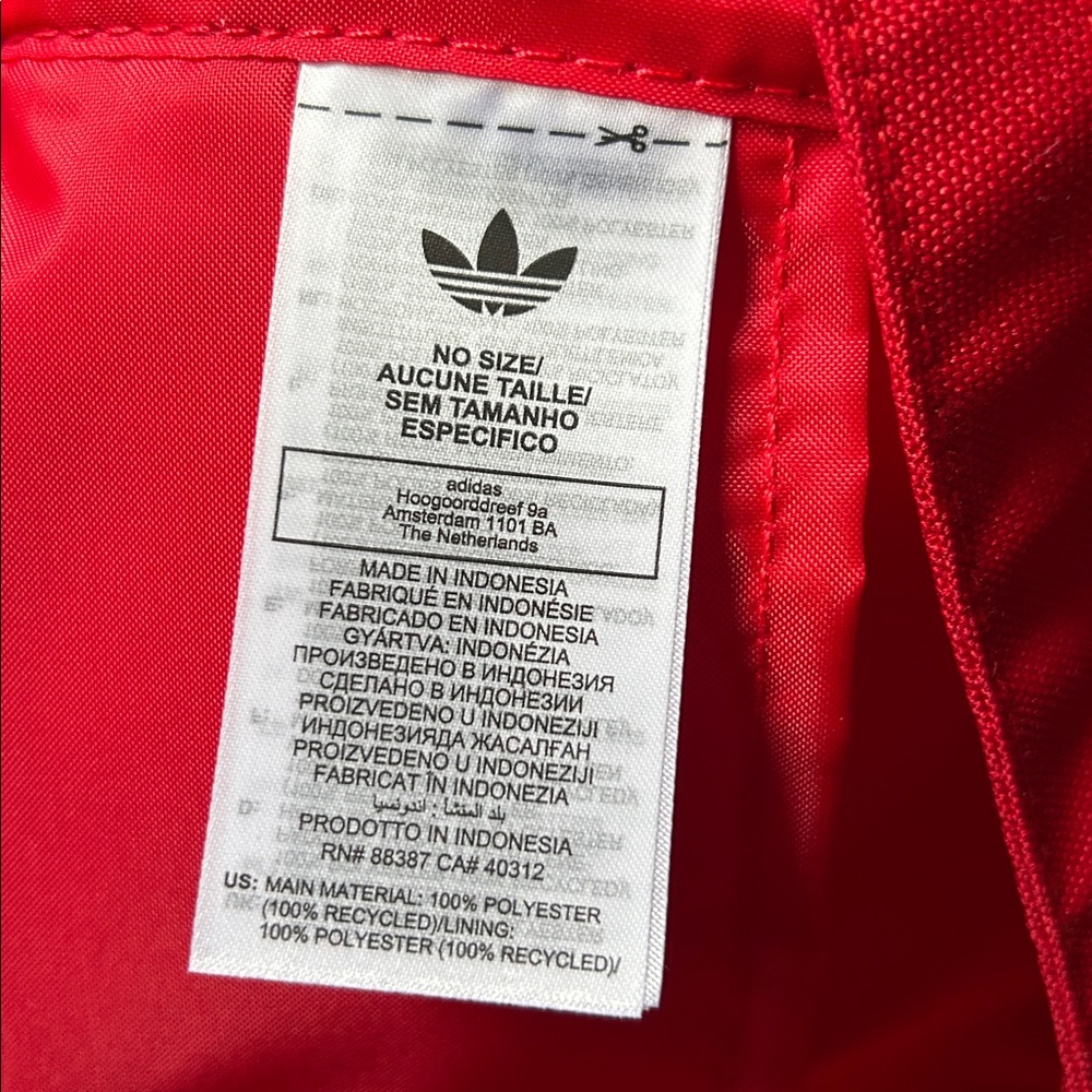 Adidas Logo Backpack Red White - Picture 11 of 11